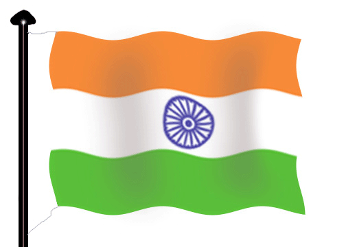 Animated indian flag tiranga india